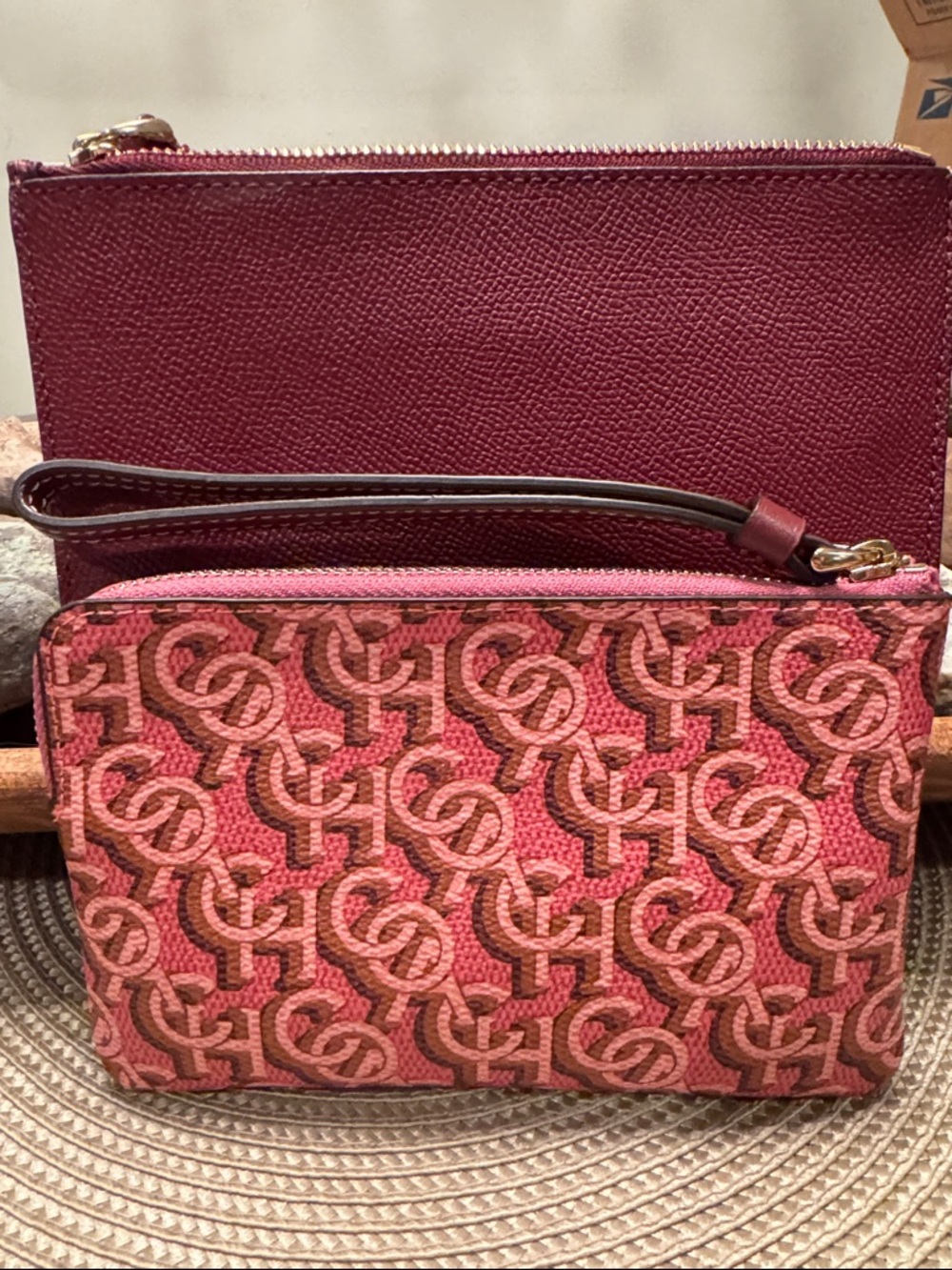 Coach Pink Glitter OR Pink Signature Monogram Wristlet -CHOOSE 1 - Picture 3 of 7